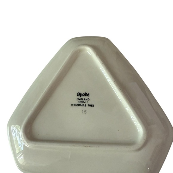 Spode Christmas Tree Shaped 8 inch Candy Nut Chocolates Ceramic Xmas Dish - Picture 4 of 5
